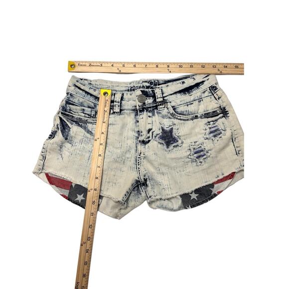 Rue 21 Size 0 Vintage Low Rise USA Sequin Star Embroidered Patches - Picture 3 of 4